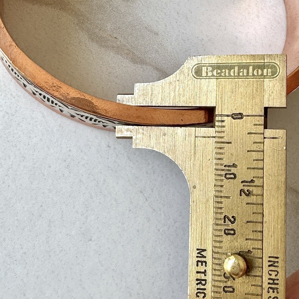 Mens Navajo Sterling Copper Cuff Bracelet 7.5in Signed Secatero Heavy 90g Native - Picture 6 of 8